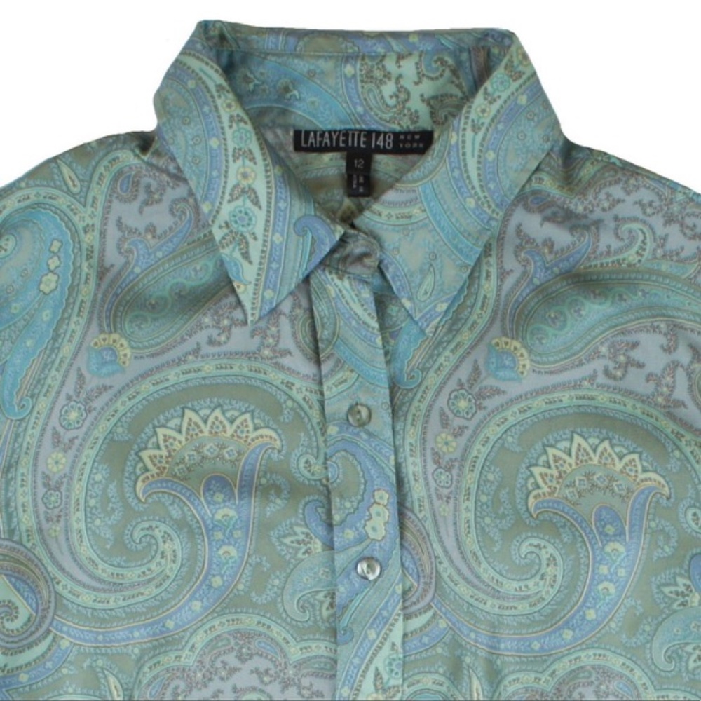 Lafayette 148 New York silk dress top blouse